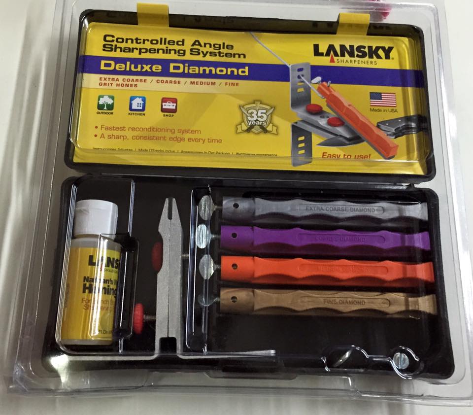 Lansky Diamond Standard Sharpening System with Coarse, Medium and Fine Hones